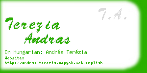 terezia andras business card