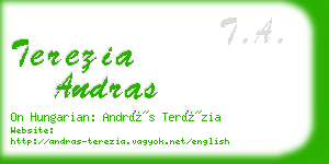 terezia andras business card